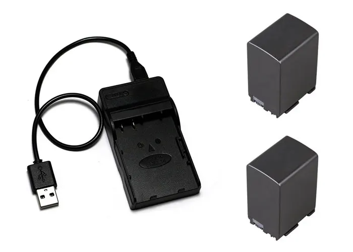 Аккумулятор и зарядное устройство для USB-порта фотокамеры Canon VIXIA HF S21 XA10 HF100E HG20 HG21