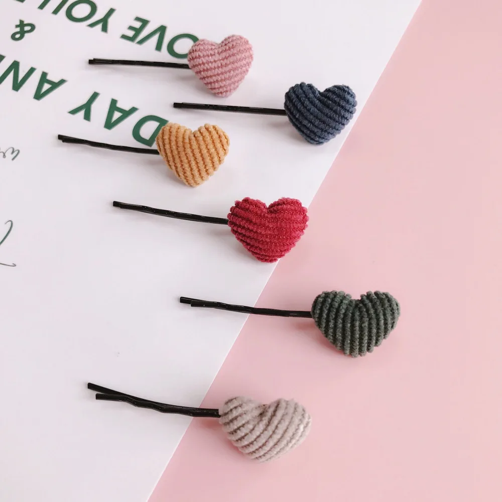 3 шт. Ретро маленькая милая Вельветовая шпилька любовь с пятиконечной звездой