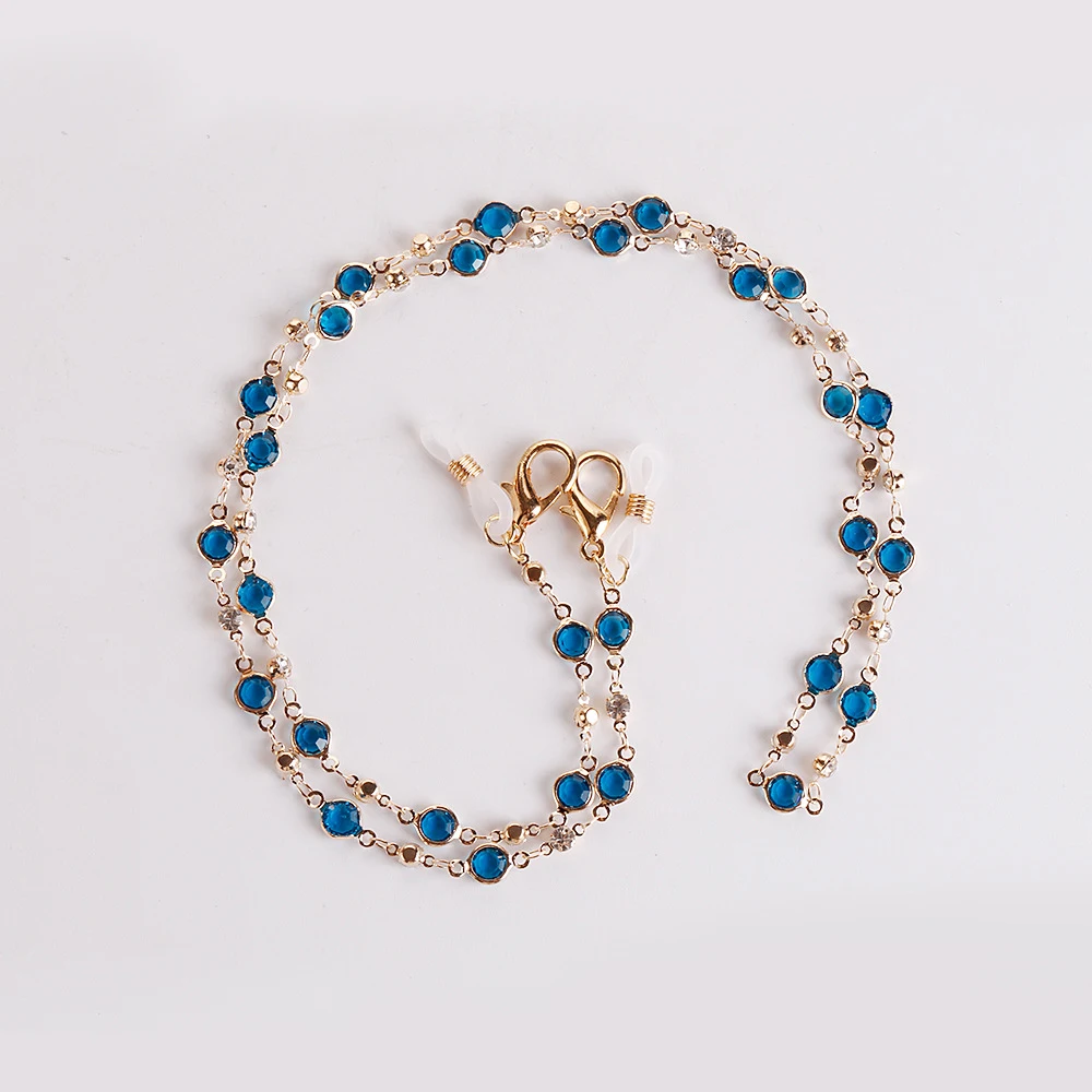 

Fashion Women Eyeglasses Chains Necklace Lanyard Rhinestone Sunglasses Chain Beaded Glasses Cords Strap Eyewear Jewelry