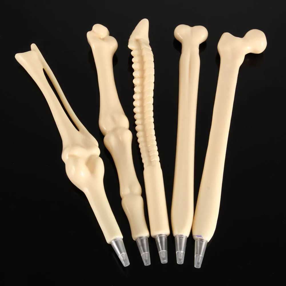 Writing Supplies 5Pcs Creative Bone Shape Ballpoint Pens New Gift Home Decoration School Office Stationery DC156 | Дом и сад