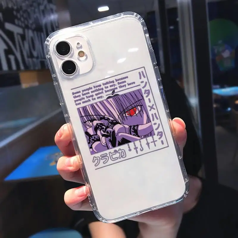 

hunter x hunter Phone Case Transparent for iPhone 11 12 mini pro XS MAX 8 7 6 6S Plus X 5S SE 2020 XR