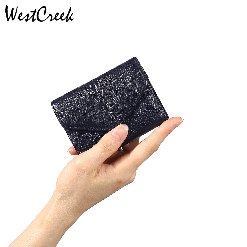 WESTCREEK брендовый мужской RFID-Блокировка крокодиловой головы узор визитница