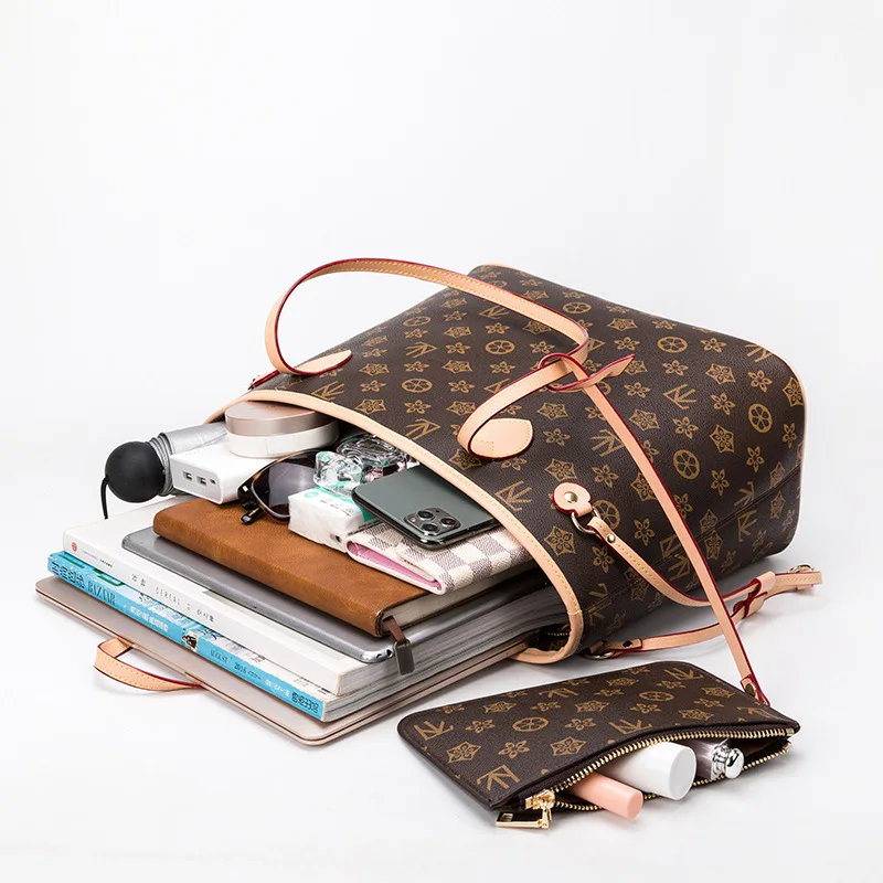 

Real Leather 2021 New Retro Presbyopia Fashion Picture-mother One-shoulder Portable Printing Bag Famous Luxury Designer Brand Gg