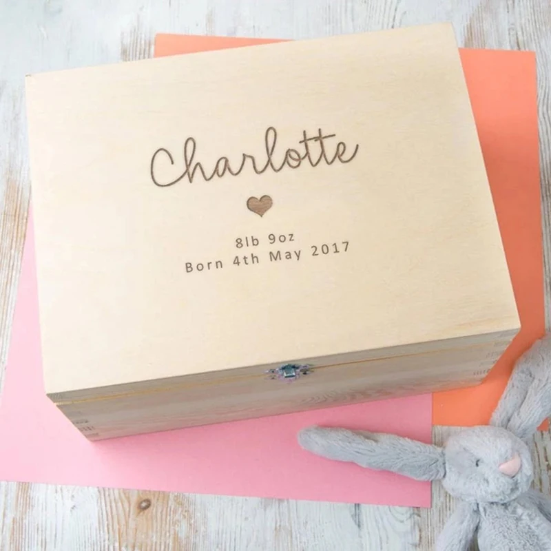 ,baptism Gifts For Baby Girl Or Boy, Engraved Wooden Keepsake , Memory Box