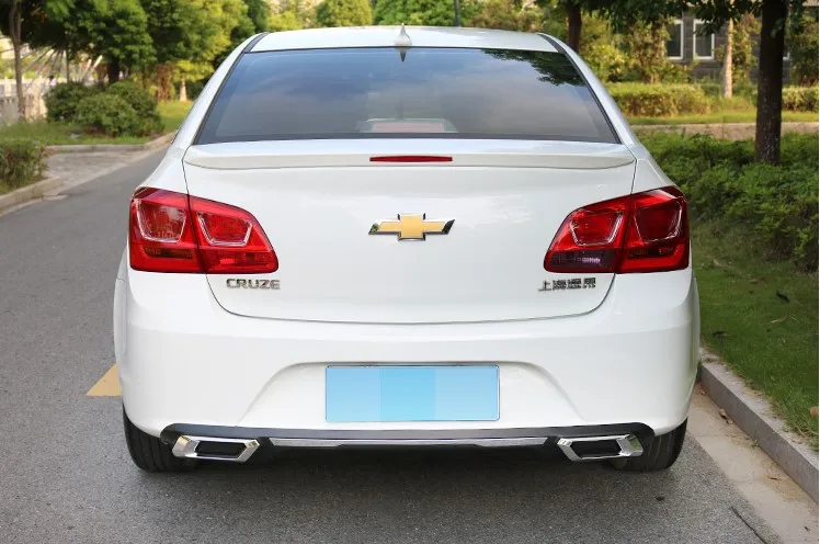 Для Cruze задний спойлер ABS бампер диффузор защитные бамперы для Chevrolet cruze после хром