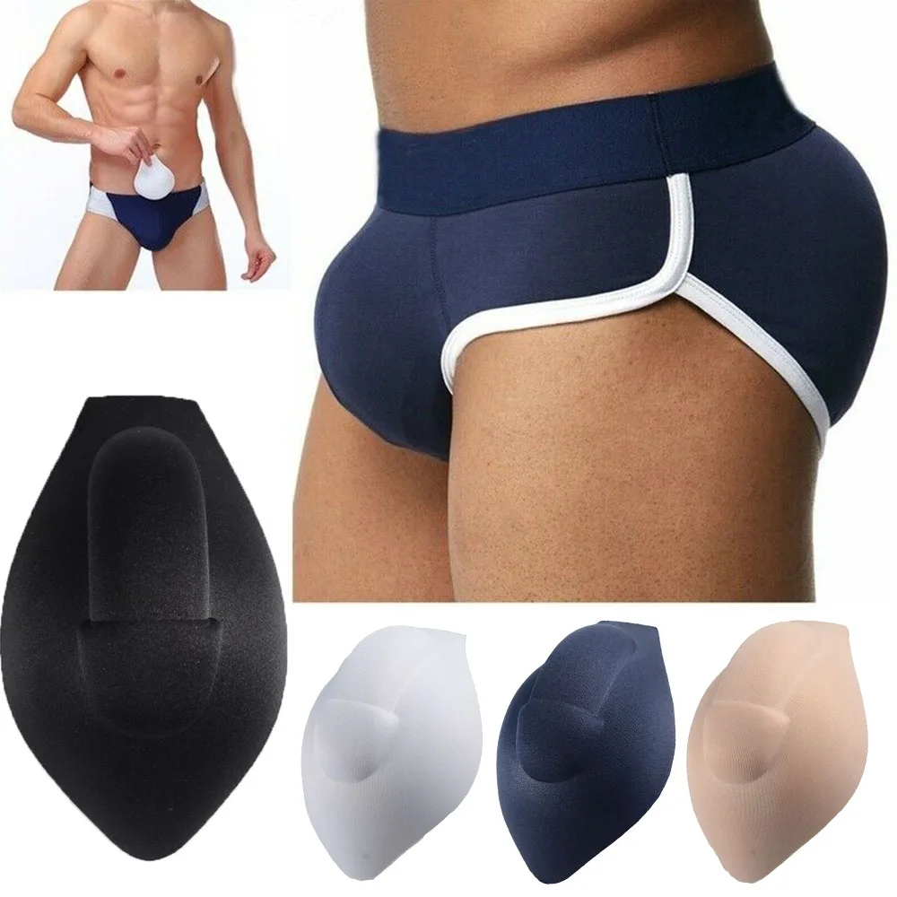 

Men's Sponge Cushion Pad Underwear 3D Cup Bulge Pouch Enhancer Swimwear Briefs Men's Front-end Underwear Swimming Trunks Spong