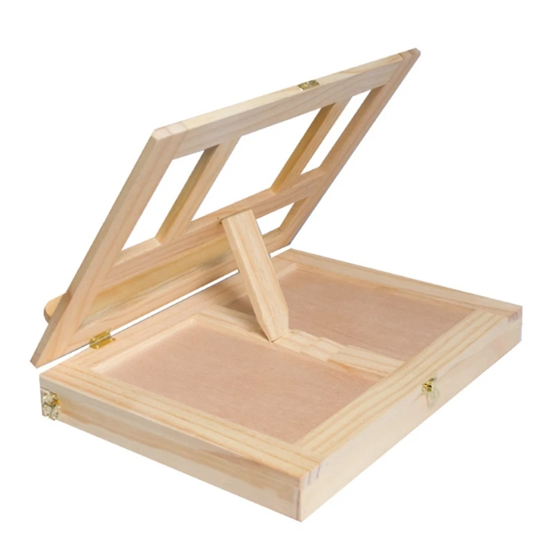 

Folding&Portable Artist Desk Easel Wood Multi Positions Sketching Sketch Drawer 24BB