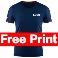 mens t shirt quick drying sports top custom logo running t shirt trainer fitness shirt