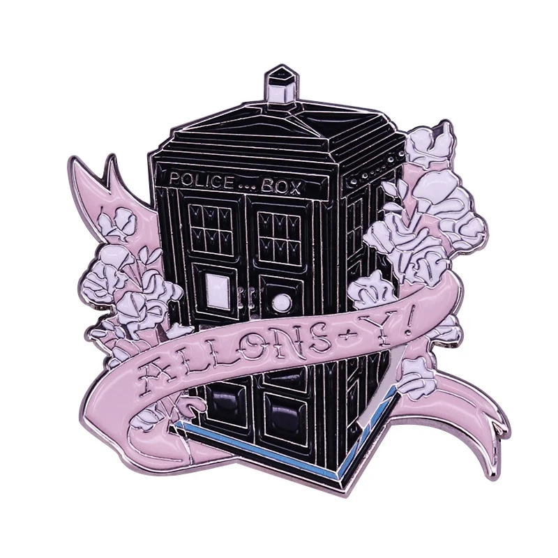 Брошь из сериала ТАРДИС полицейская брошь на булавке с аппаратом для спутывания