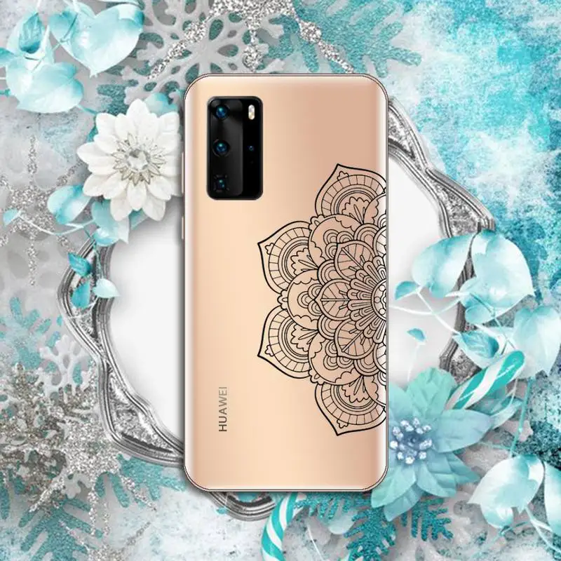 

Mandala retro art aesthetics pattern Phone Case Transparent for Huawei P honor 8 10i 20 30 40 smart 2019