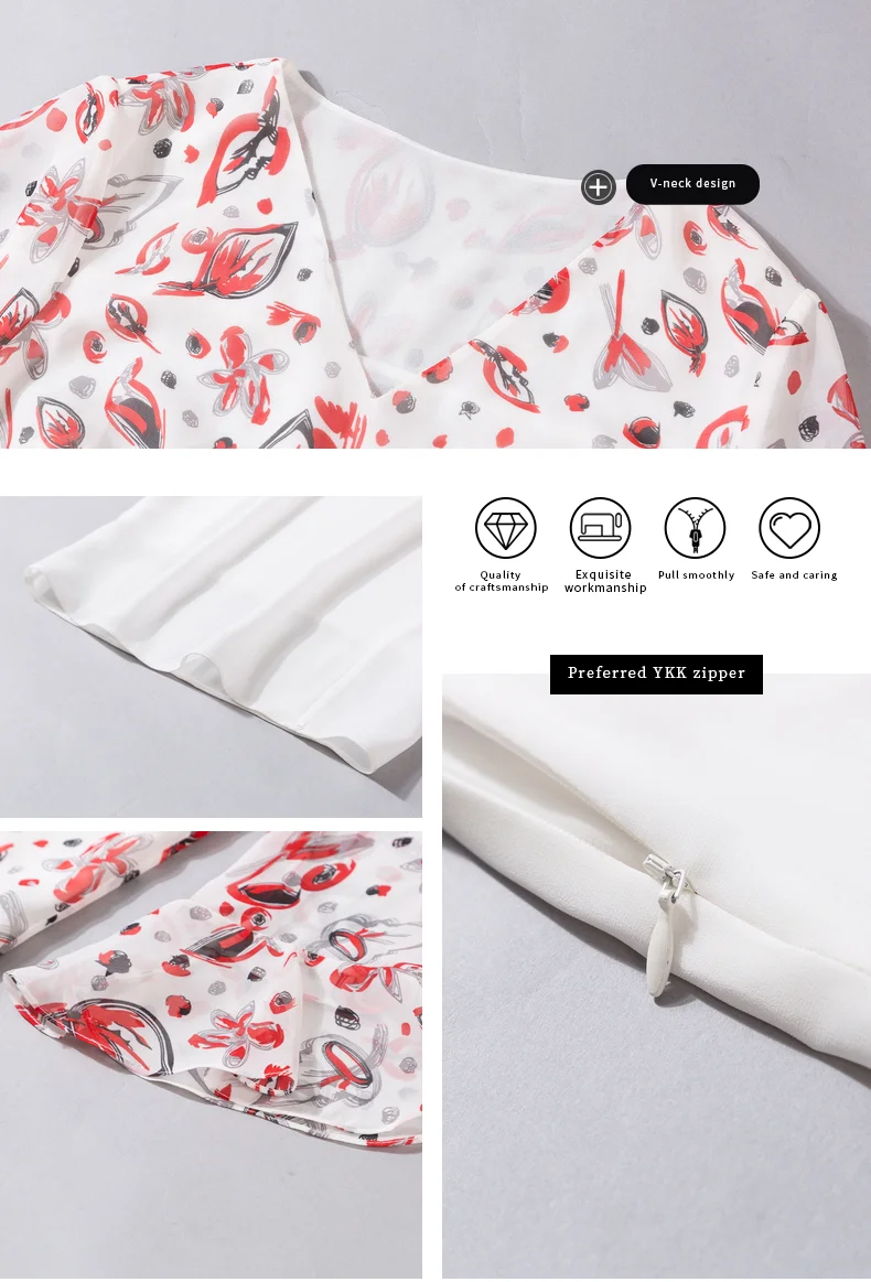 

2021 Spring Chiffon Wide Leg Trouser Pink Print Shirt Women Elegant Suits Two Piece Pants Set