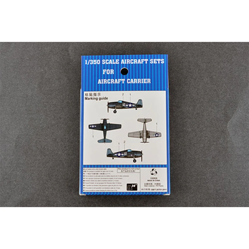 Фото Trumpeter масштаб 1/350 F6F Hellcat предварительно окрашенный пластиковый самолетный набор 4 шт./компл. # 06406 №1