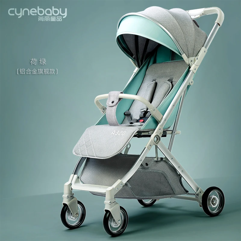 Light Baby Stroller High view stroller Umbrella Newborn Carriage Sit And Lie Down Gold Frame Travelling Baby Car images - 6