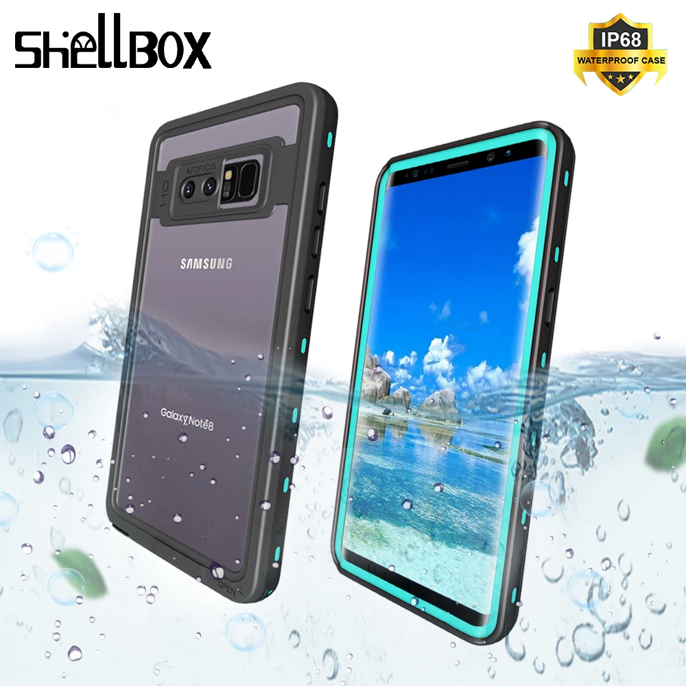 Водонепроницаемый чехол SHELLBOX IP68 для Samsung Note 8 Прозрачный ударопрочный Galaxy