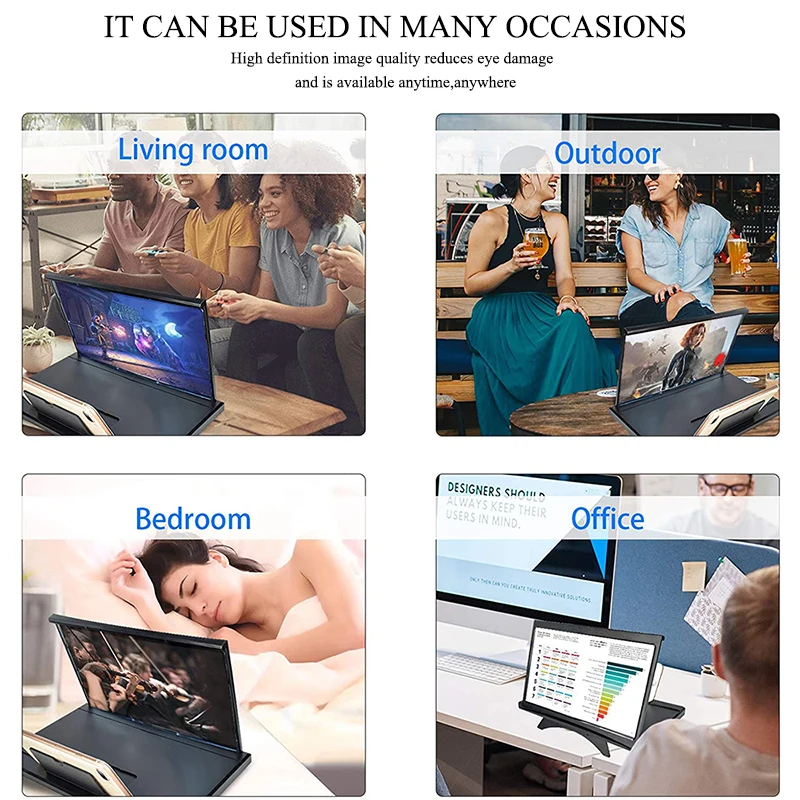 mobile phone screen amplifier 12 inch curved blu ray magnifying glass desk folding stand enlarged cell phone hd video magnifier free global shipping