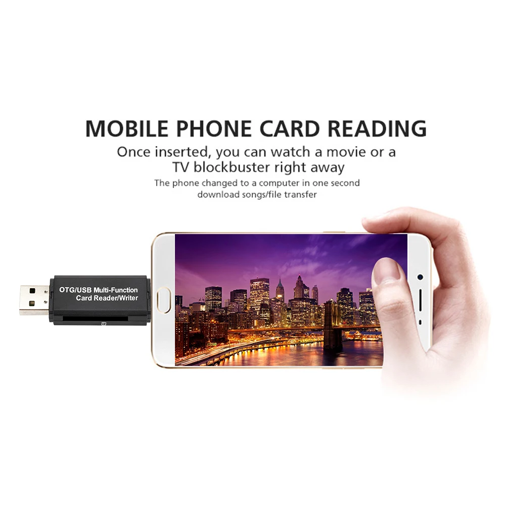 

Multifunction 2 in 1 OTG Memory Card Reader Portable Mobile Phone PC USB 2.0 Micro USB SD TF Card Adapter Smart Card Writer Hot