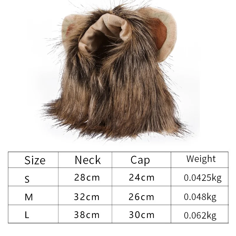 Смешной милый мягкий чехол для парик кота костюм кошки Лев грива шапочка кошек и