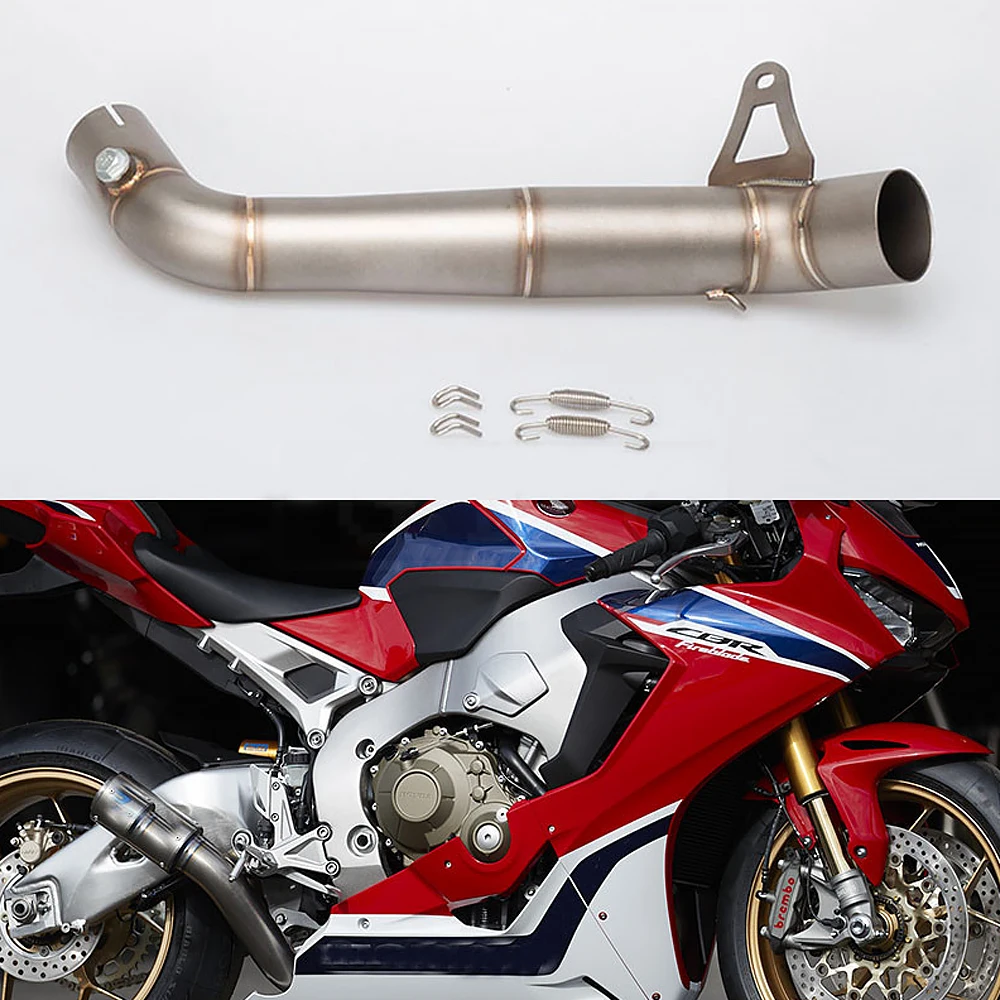 Фото CBR1000RR выхлопной глушитель мотоцикла средний Соединительный труба для Honda CBR1000RR CBR 1000RR 2008 2009 2010 2011 до 2015 2016 слипоны №2