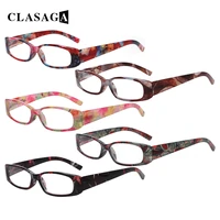clasaga fashion small frame widen printed arms decorative reading glasses spring hinge men and women hd reader 1 02 05 06 0