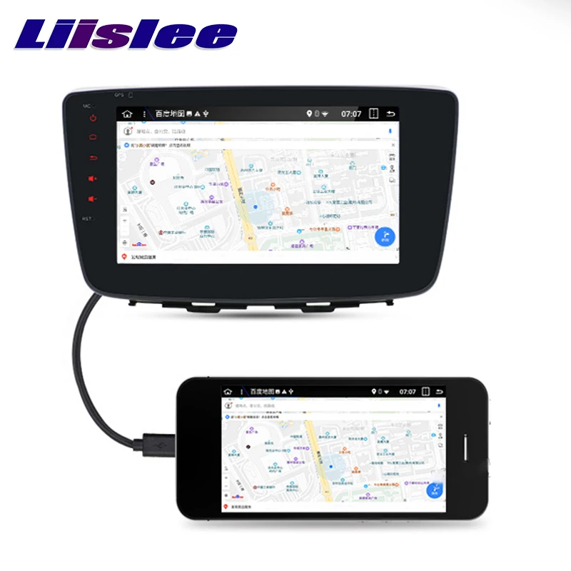 LiisLee Автомобильный мультимедийный GPS аудио Радио стерео для Maruti Suzuki Baleno 2015 ~ 2018