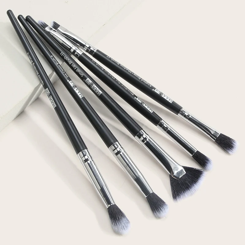 

5pcs Eye Makeup Brush Set Goat Hair Makeup Eye Shadow Brush Kit Ultra Soft Make Up Tapered Blender Diffuse Brush Dropshipping