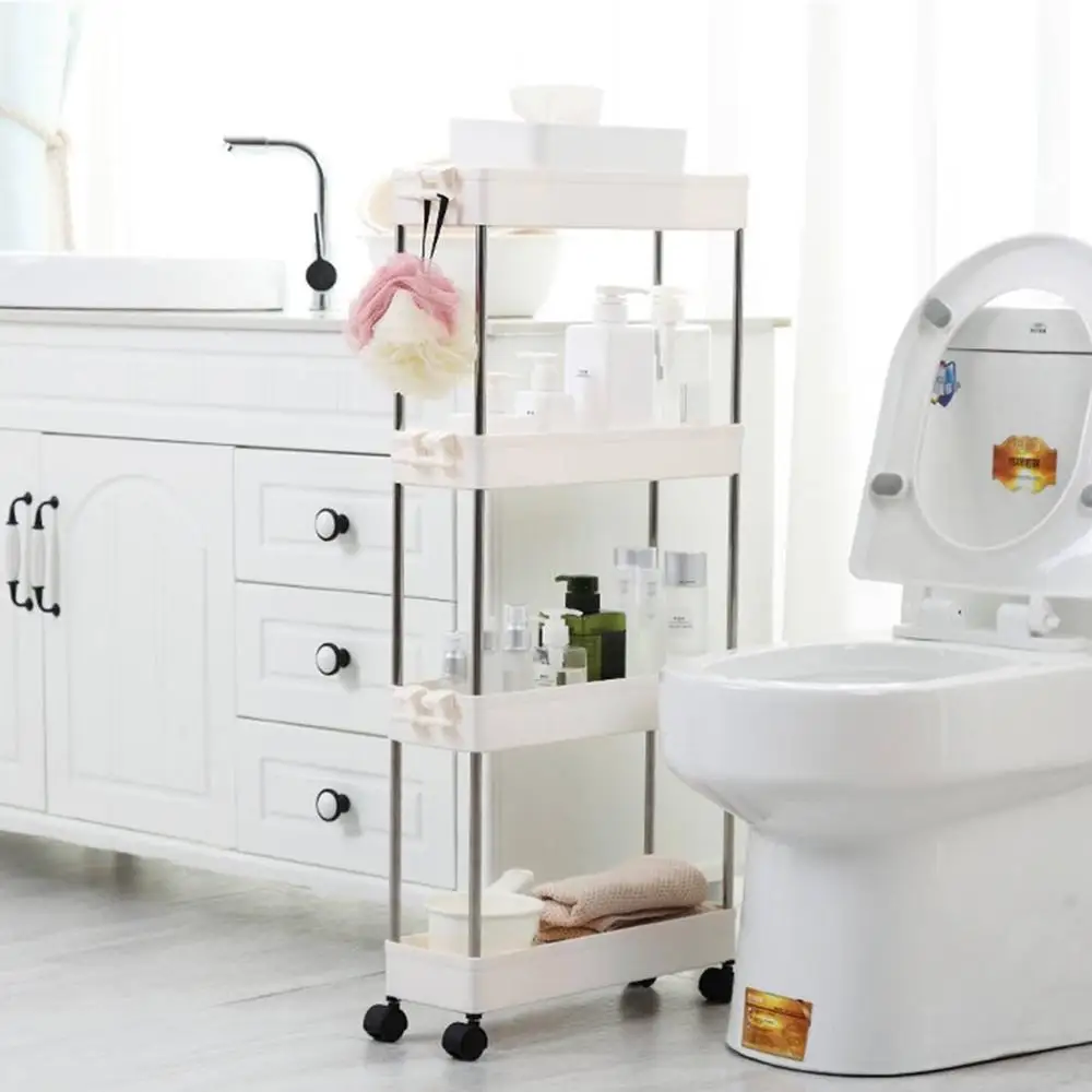 2/3/4 Слои подвижный пробелов Кухня стеллаж для хранения тонкий слайд башня