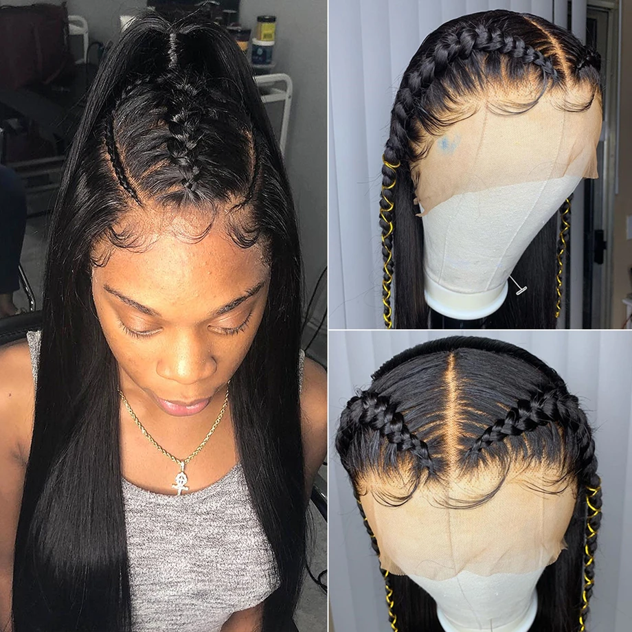 360 целой кружевой парик предварительно собранные человеческие волосы прямые