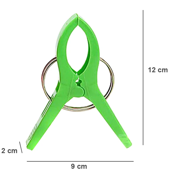 

4pcs /set ABS Beach Towel Clips, Large Plastic Windproof Clothes Hanging Peg Quilt Clamp Holder for Beach Chair