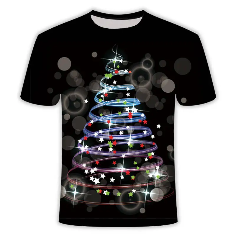 Футболка с 3D принтом рождественской елки Лидер продаж 2020 футболка большим кодом