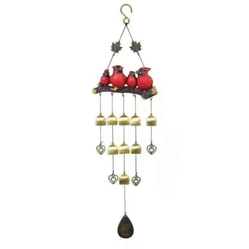 

Birds Wind Chimes with 9 Bells Hanging Pendant Ornaments Windchime for Outdoor Garden Backyard Home Decorations