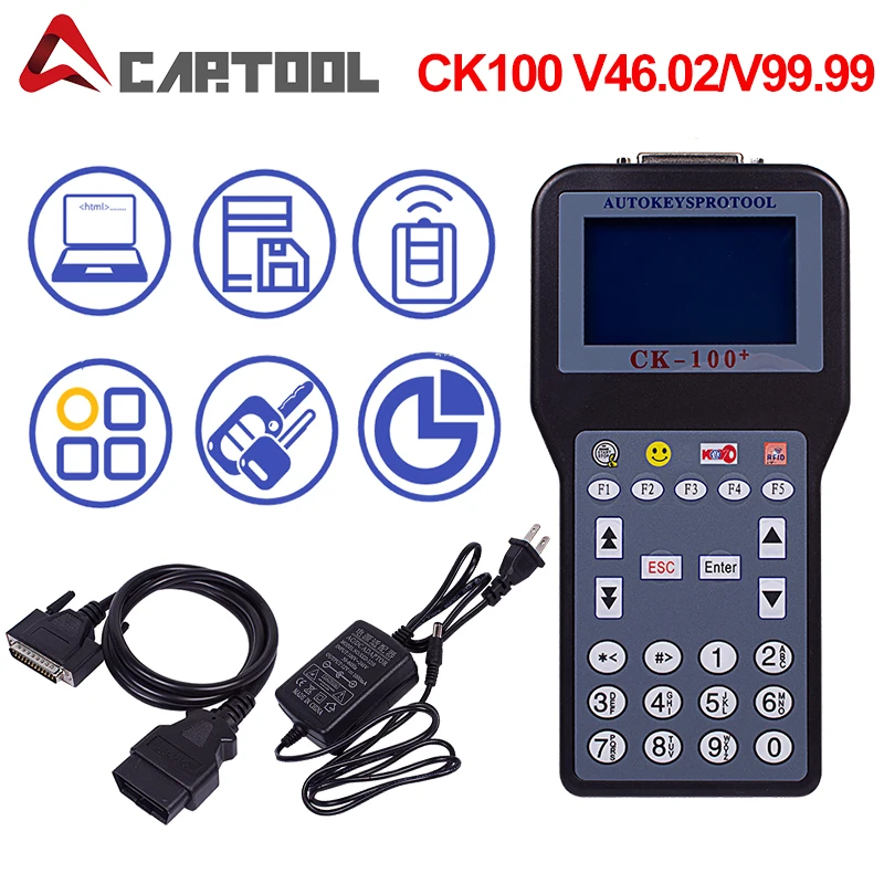 Инструмент для диагностики obd2 CK100 программатор ключей с 1024 жетонами CK-100 V99.99/46 02