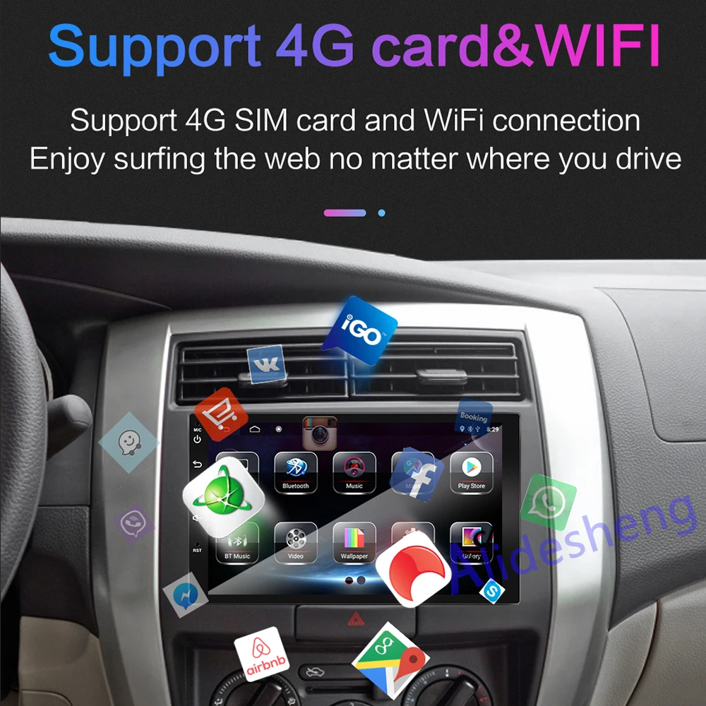 2 Din " Android 8,1 Автомагнитола 2DIN HD Авторадио 4G WiFi USB FM Аудио Видео Мультимедиа стерео плеер универсальный gps навигация