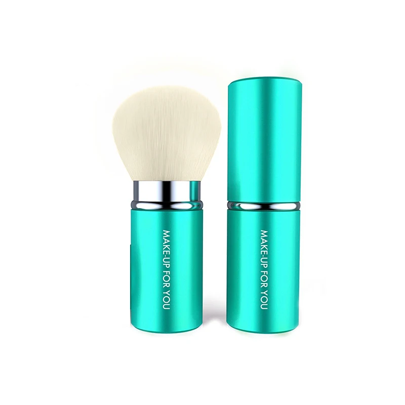 Blue Портативные Выдвижные кисти для макияжа, кисть для пудры, тональной основы, кисть для лица, Maquiagem, косметические инструменты, кисть для румян для женщин, щек - Handle Color: Blue