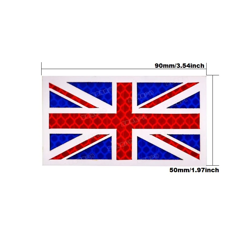 Британский национальный флаг Светоотражающая тканевая нашивка нашивки Военная