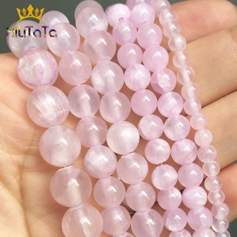 Круглые бусины фиолетового нефрита светильник из натурального камня для