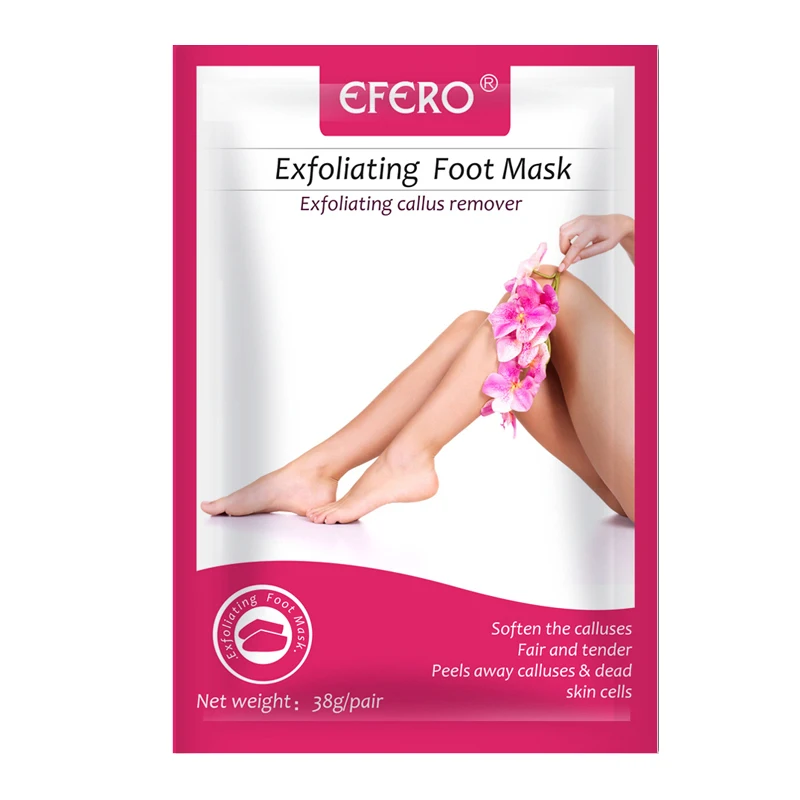 Efero 2 шт. = 1 пара отшелушивающая маска для ног носки педикюра удаляет омертвевшие