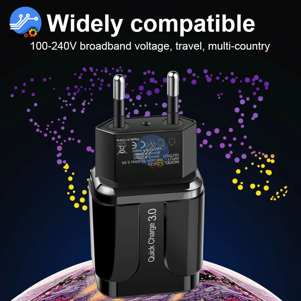 5V 3A Быстрая зарядка QC 3,0 USB зарядное устройство ЕС США вилка Путешествия стены мобильный телефон зарядное устройство адаптер, быстрая зарядка для iPhone для Xiaomi