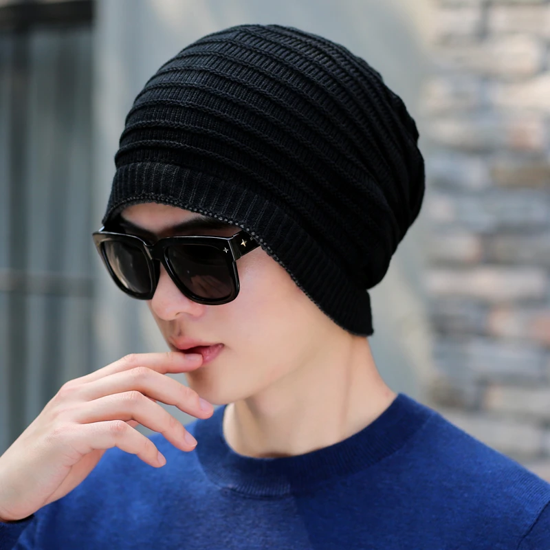 Зимние шапки одноцветная шапка унисекс простая теплая мягкая вязаная с черепом