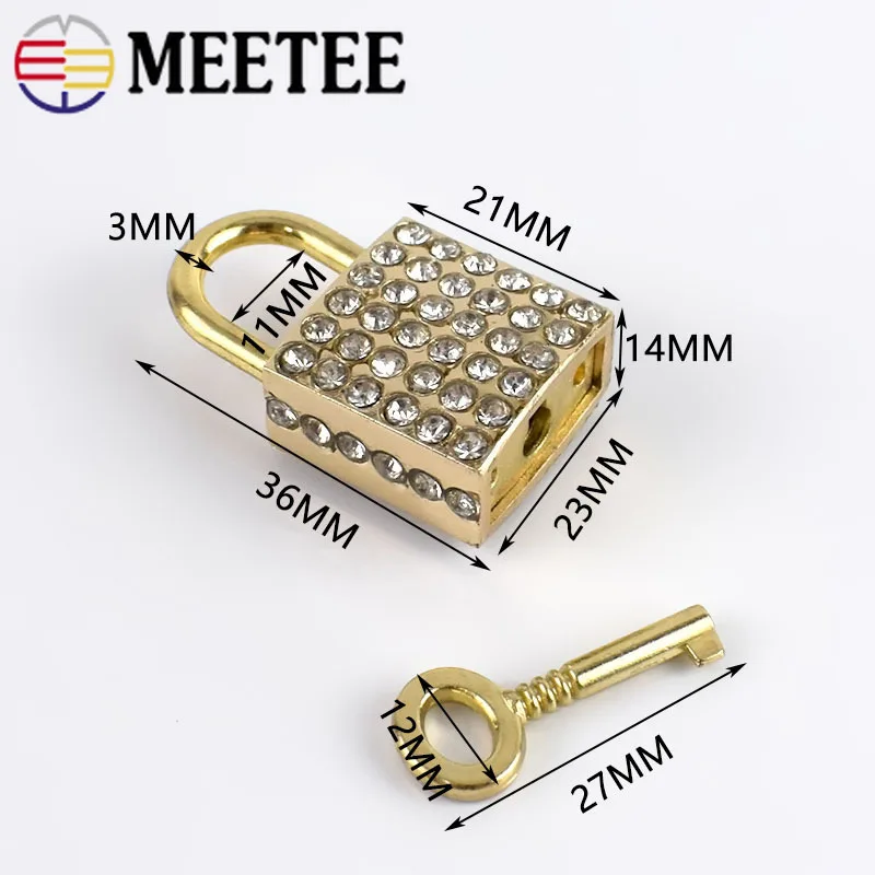 Meetee 2/5/10 шт. 23*36 мм металлические стразы квадратная застежка пряжка сделай сам