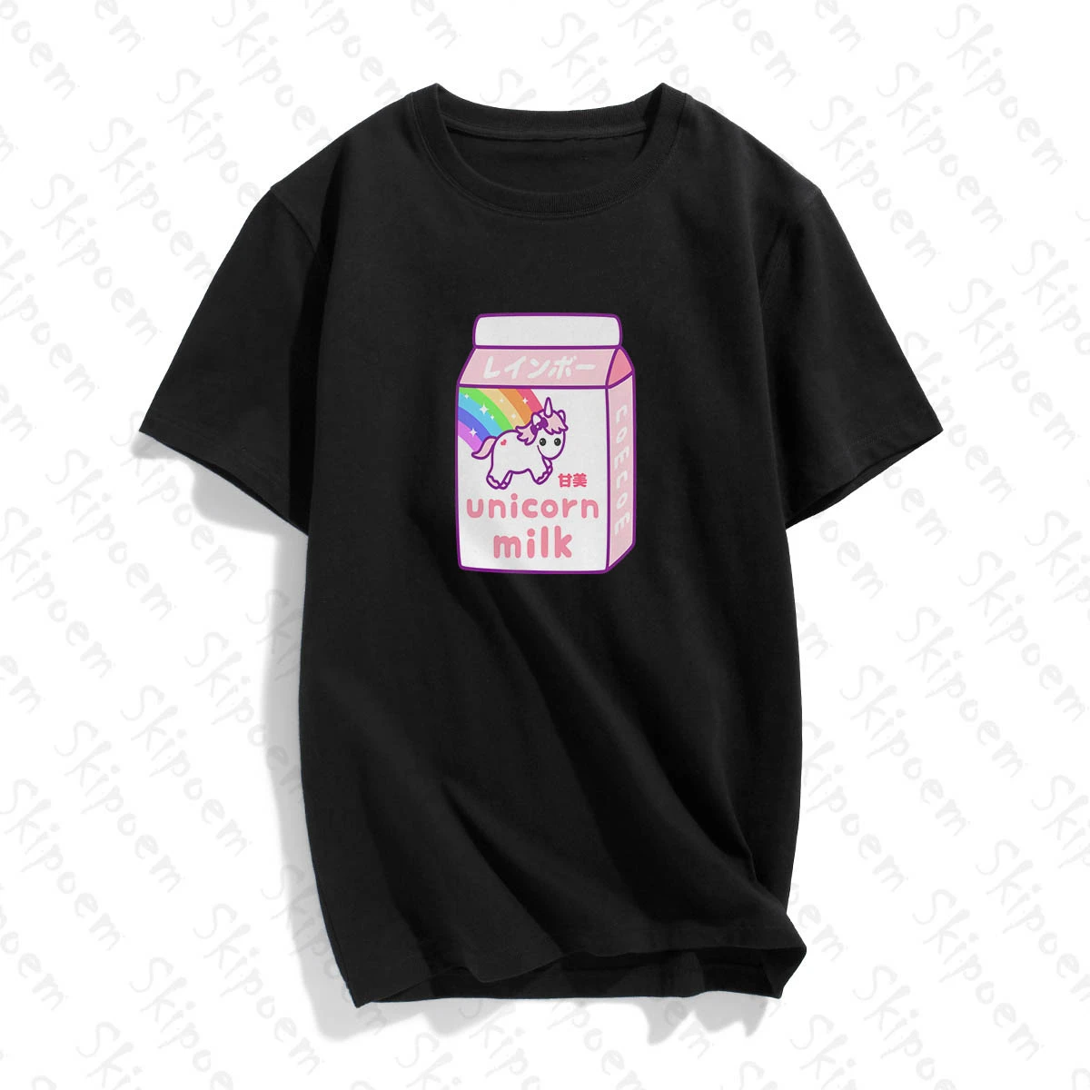 Kawaii японский Единорог молока футболка для женщин в винтажном стиле Harajuku