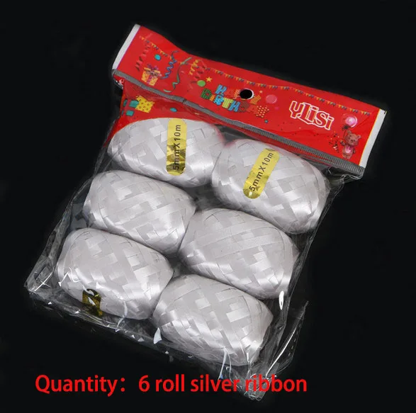 6 roll silver 30 шт./лот, много конфетти, воздушные шары, розовое золото, гелиевые шары, для мальчиков и девочек, с днем рождения, для вечеринки, воздушные шары, для свадебной вечеринки, декоративные принадлежности - Цвет: 6 roll silver