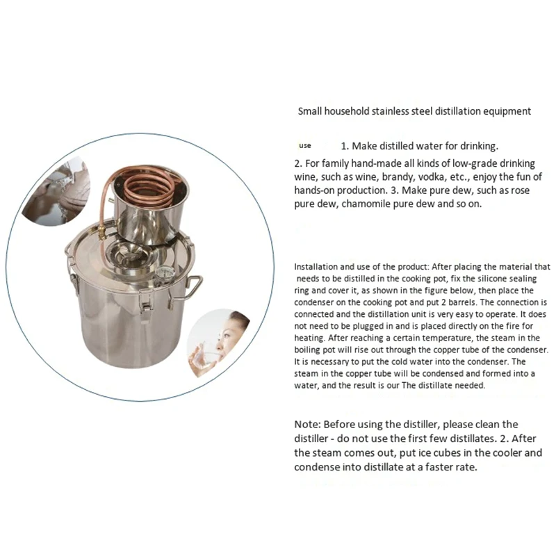 8L винный пивной спиртовой дистиллятор Moonshine алкоголь Домашний набор для