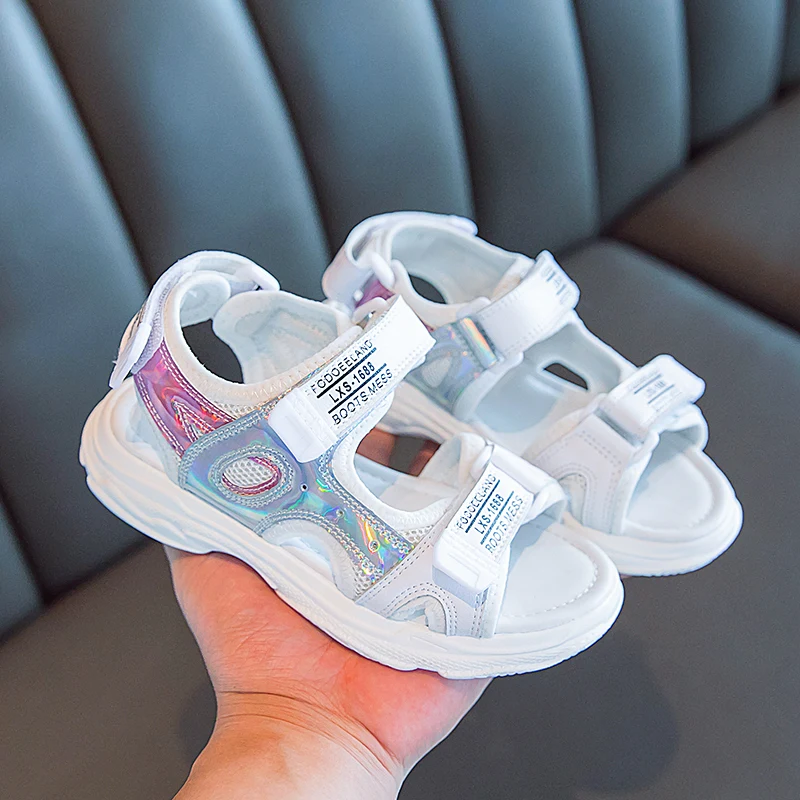 

Girls' sandals summer 2021 new children's sports princess shoes soft sole net red little girl student shoes