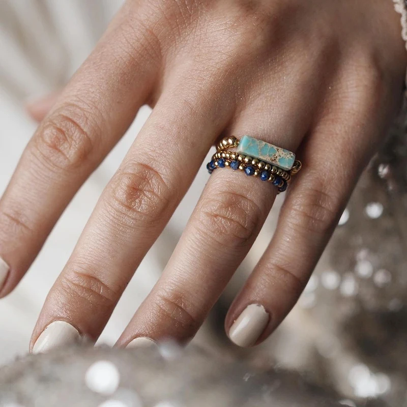 Кольца ручной работы из натурального камня для мужчин и женщин|Кольца| |