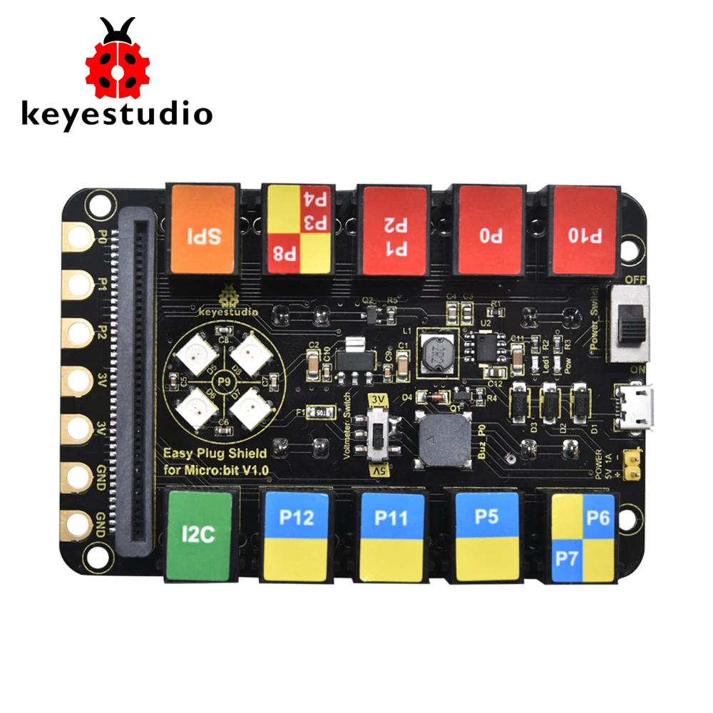 Keyestudio EASY Plug RJ11 6P6C Shield V1.0 для Micro: bit