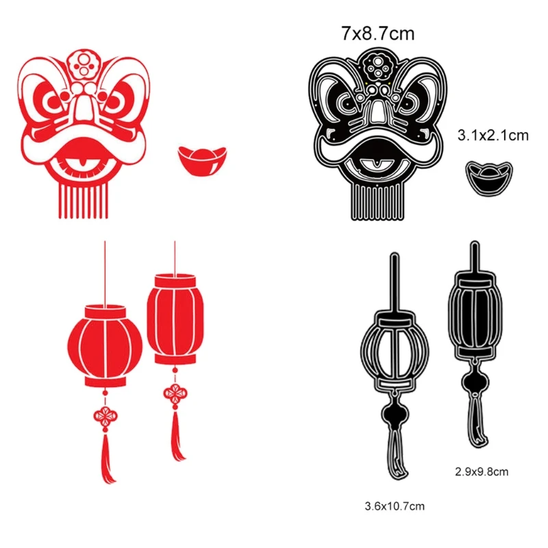 

Chinese New Year Craft Die Metal Cutting Die Cut for DIY Paper Card Scrapbooking