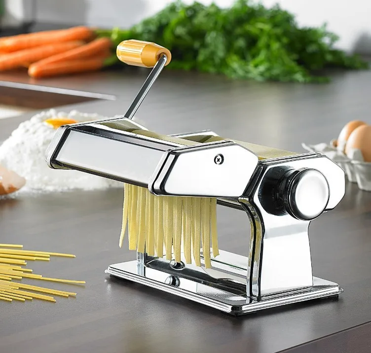

Stainless Steel Ordinary Pasta Making Machine Manual Noodle Maker Hand Operated Spaghetti Cutter Noodles Hanger HWC