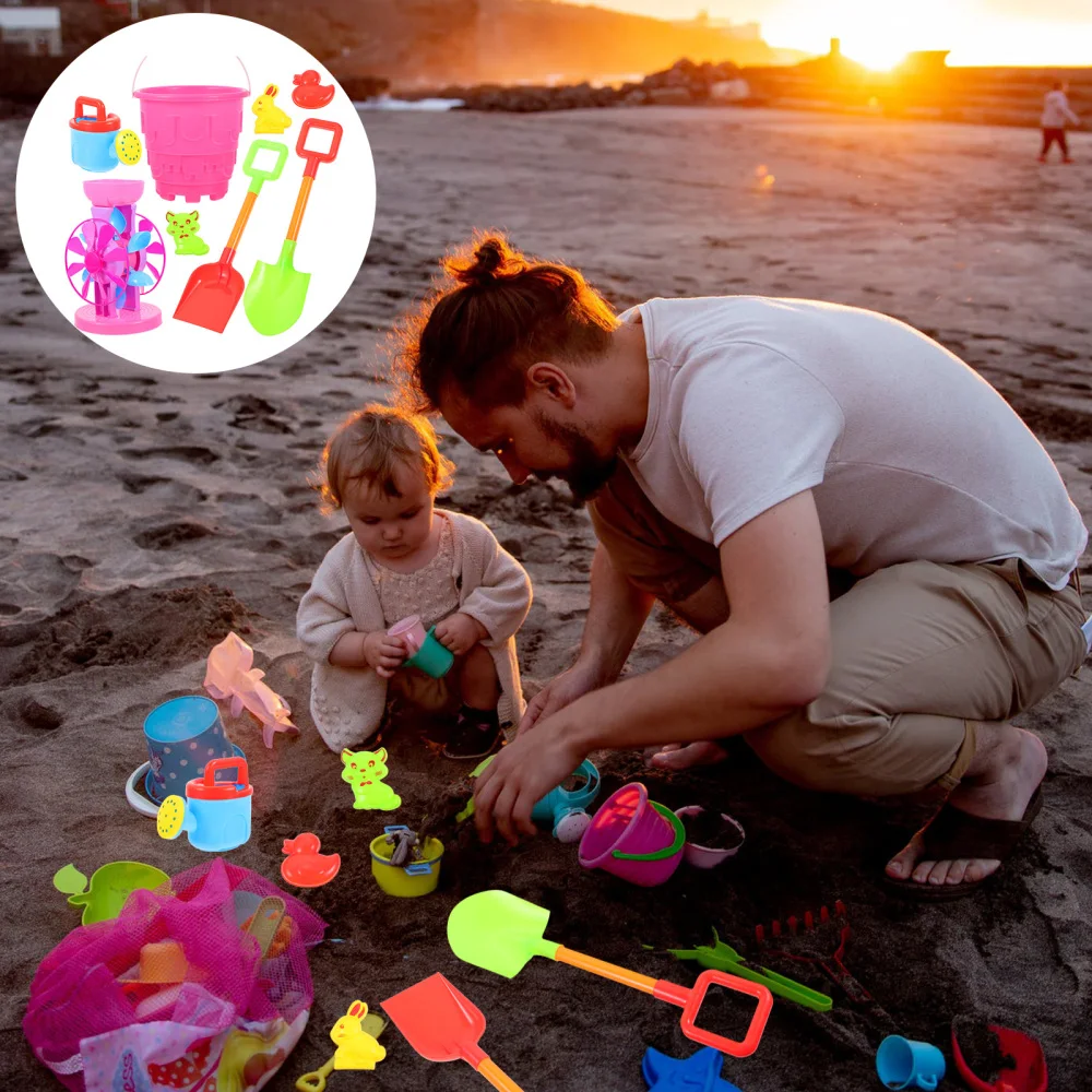 

8 Pcs 1 Set Children Snow Toys Fashionable Beach Set Useful Sand Bucket