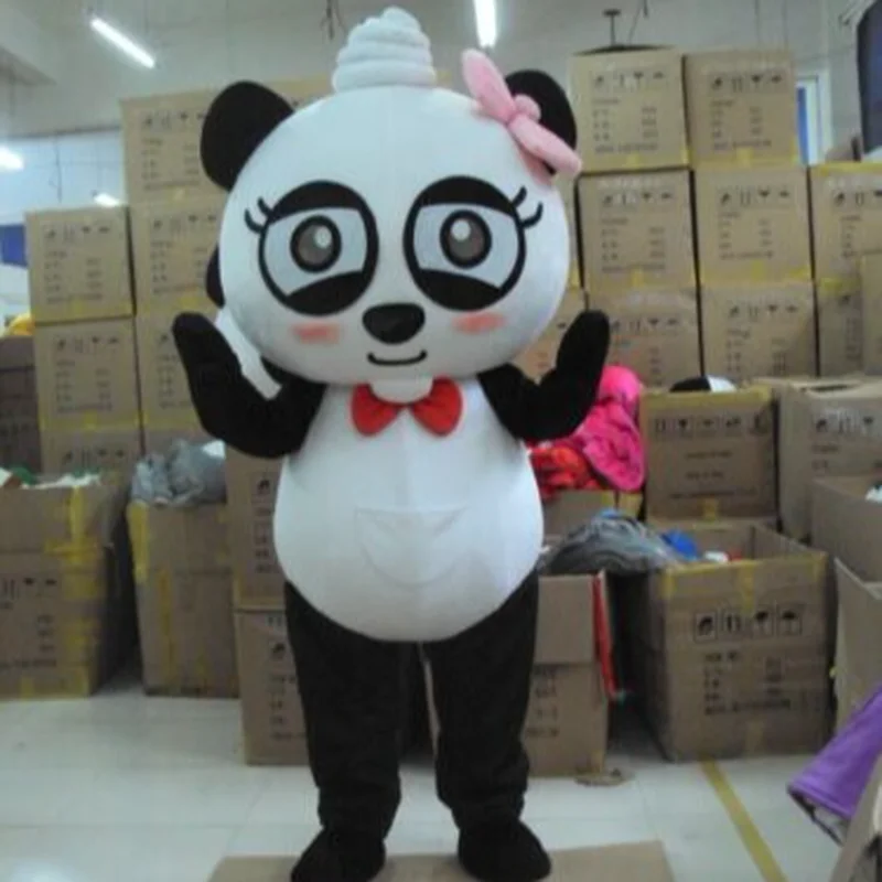 

New Happy Carnival Mascot Halloween Big-eyed Panda Cosplay Performance Costume Adult Use Birthday Party Advertising Parade Set