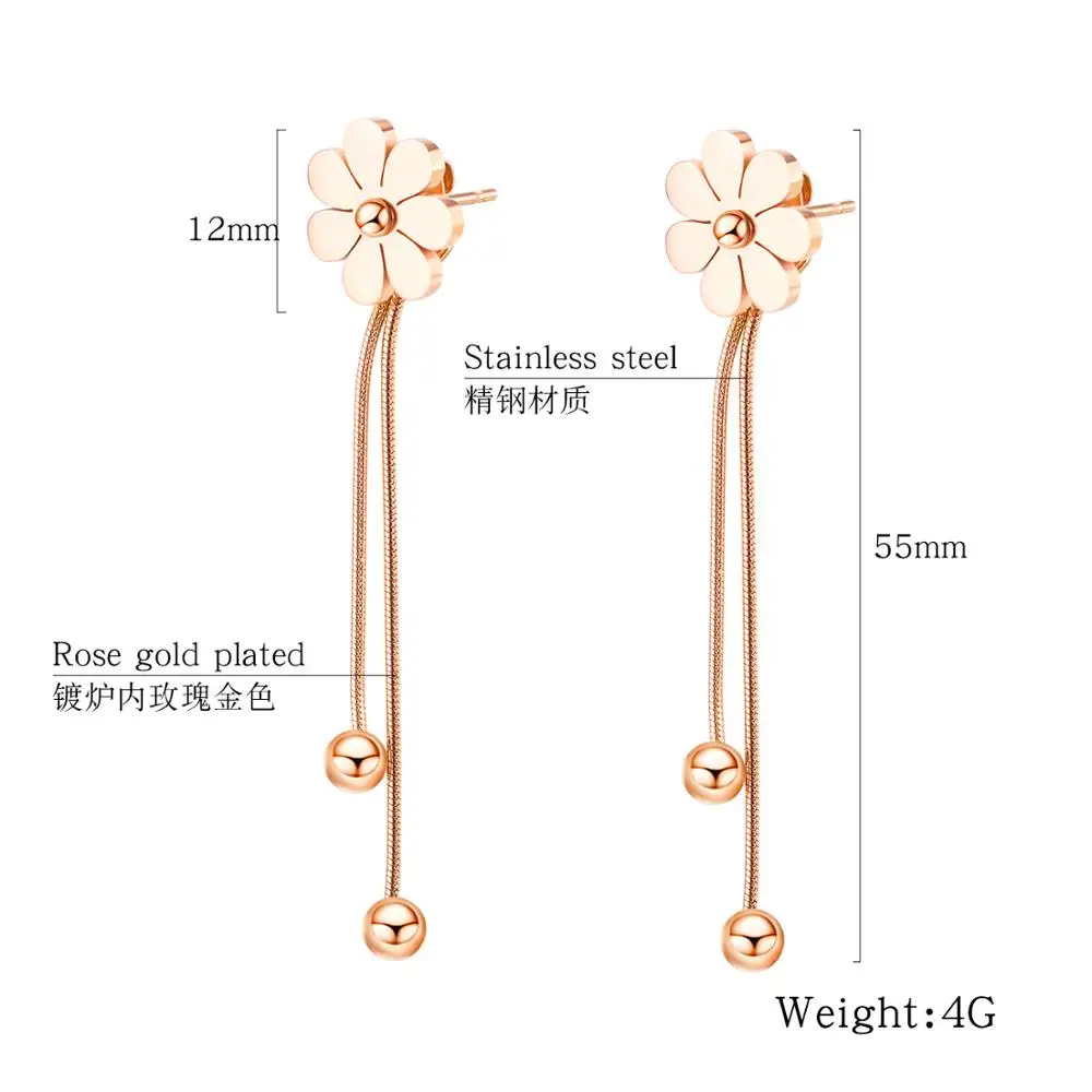Серьги Hemiston с кисточками и шариками женские серьги покрытием из розового золота